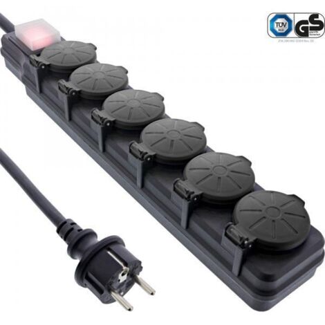 KESSER® Enchufe De Jardín Con Aspecto De Piedra Con 4 Tomas - Con Función WiFi Control Vía App