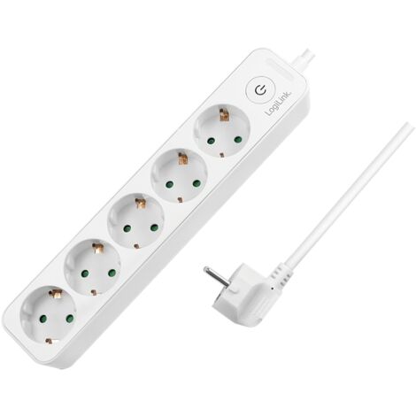 LogiLink Steckdosenleiste 5-fach,5xCEE 7/3:1,5m:m.Schalter w (LPS246)
