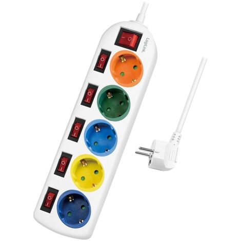 LOGILINK Steckdosenleiste LPS258, 5-fach, weiß