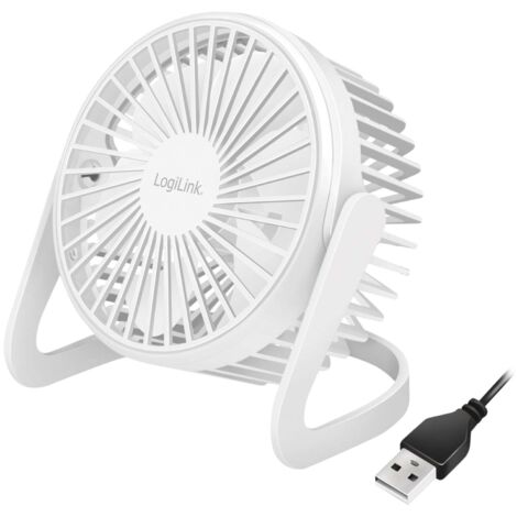 LogiLink Tischventilator USB 12,7 cm 30 dB, Farbe white