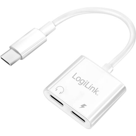 LogiLink USB-C®, Audio Adattatore [1x USB-C® - 1x presa USB-C®, presa USB-C® (Power Delivery)] UA0433