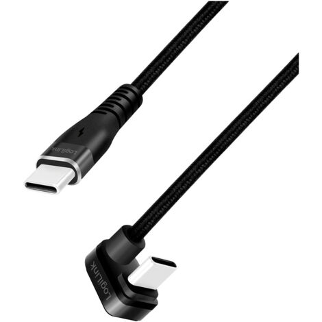 LogiLink USB-Kabel  USB 2.0 USB-C® Stecker 2.00 m Schwarz  CU0191