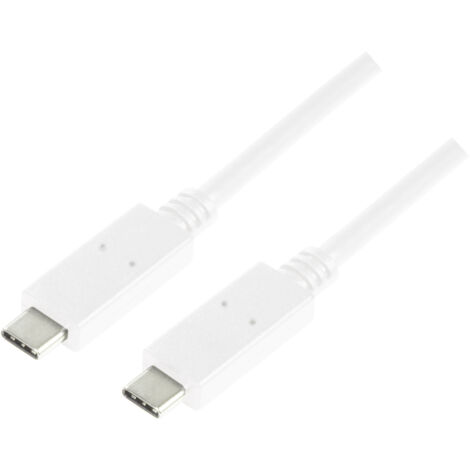 LogiLink USB-Kabel  USB 3.2 Gen1 (USB 3.0 / USB 3.1 Gen1) USB-C® Stecker, USB-C® Stecker 1.00 m Weiß