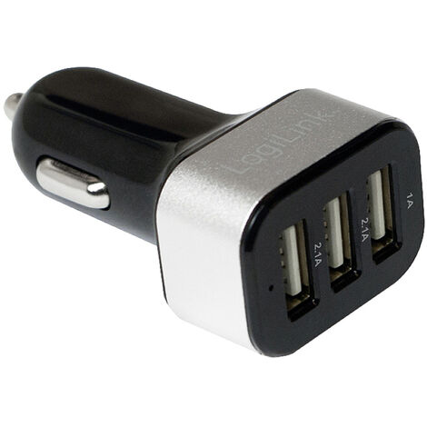 LogiLink  USB Ladegerät 25.5 W 3x USB-A  Schwarz KFZ