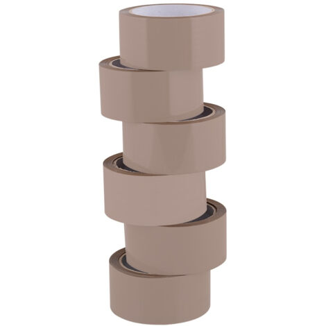 LOGILINK Verpackungs-Klebeband, braun, 48 mm x 66 m, 6 Stück