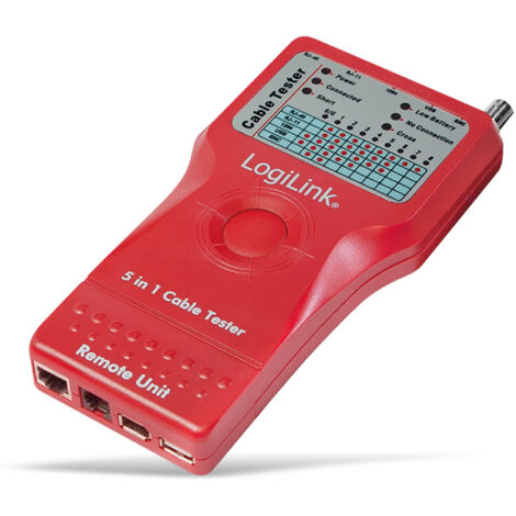 LogiLink WZ0014 Kabeltester Rot 5-in-1