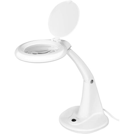 LogiLink WZ0059 Lampe loupe pour bureau, 3 & 12 dioptries Grossissement=4 x 100 mm Classe d'efficaci