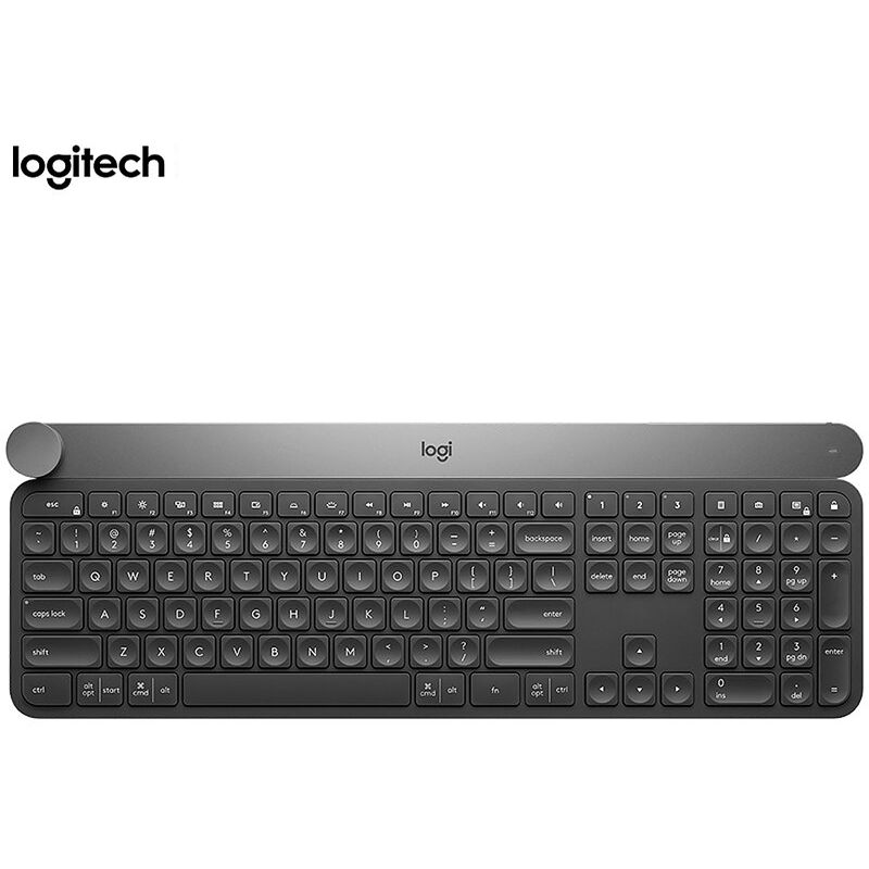 

Logitech Craft Wireless Office BT Keyboard BT y unificacion de conexion de modo dual Compatible con varios dispositivos con Creative Input Dial, Gris