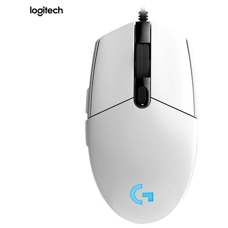 

G102 Raton para juegos con cable RGB Ratones opticos 8000DPI 16.8M LED de color Personalizacion 6 botones programables (Blanco), blanco - Logitech