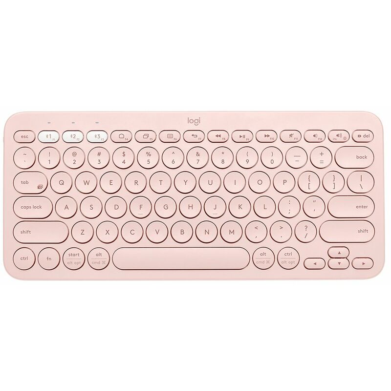 

K380 BT Keyboard Multi-Device Easy-Switch Type Duracion de la bateria de 2 anos para computadoras, tabletas, telefonos,Rosado - Logitech