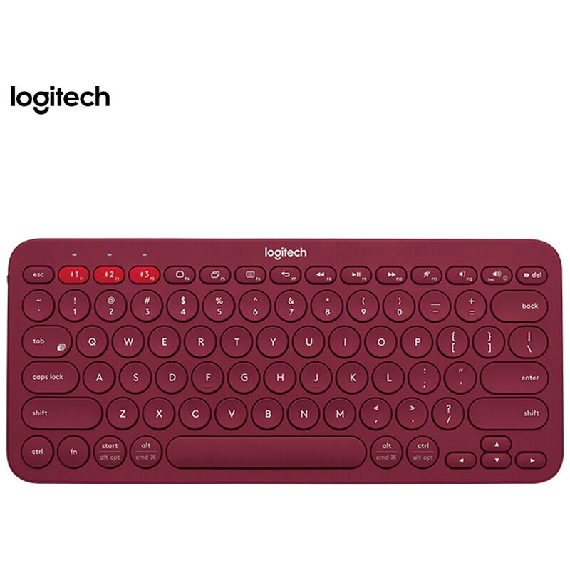 

K380 Teclado inalambrico BT 3.0 Teclado EASY-SWITCH Conexion multidispositivo Varios sistemas operativos Rojo, rojo - Logitech