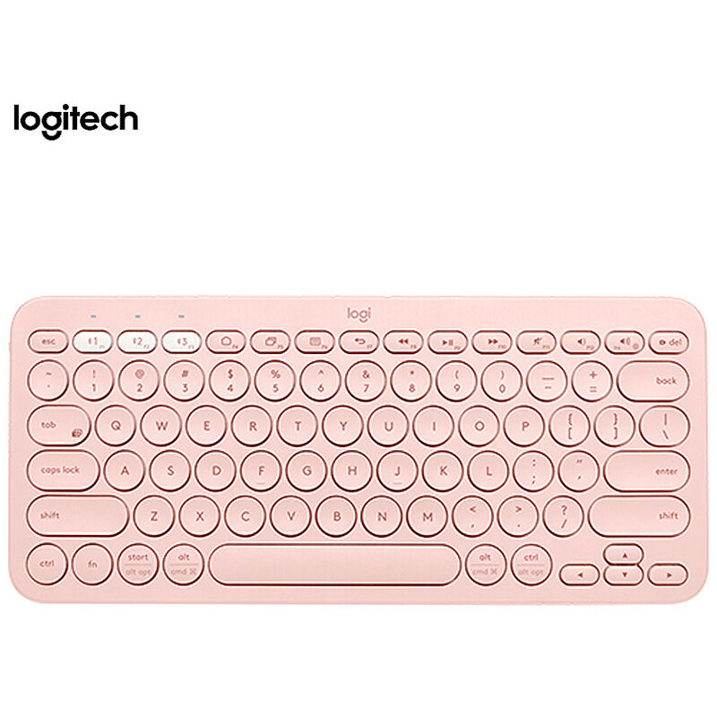 

K380 Teclado inalambrico BT 3.0 Teclado EASY-SWITCH Conexion multidispositivo Varios sistemas operativos Rosa, Rosado - Logitech