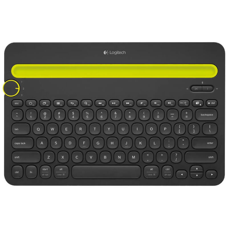 

Logitech K480 Teclado inalambrico BT para varios dispositivos con almohadilla portatil Ranura para soporte para telefono Mini teclado compatible con