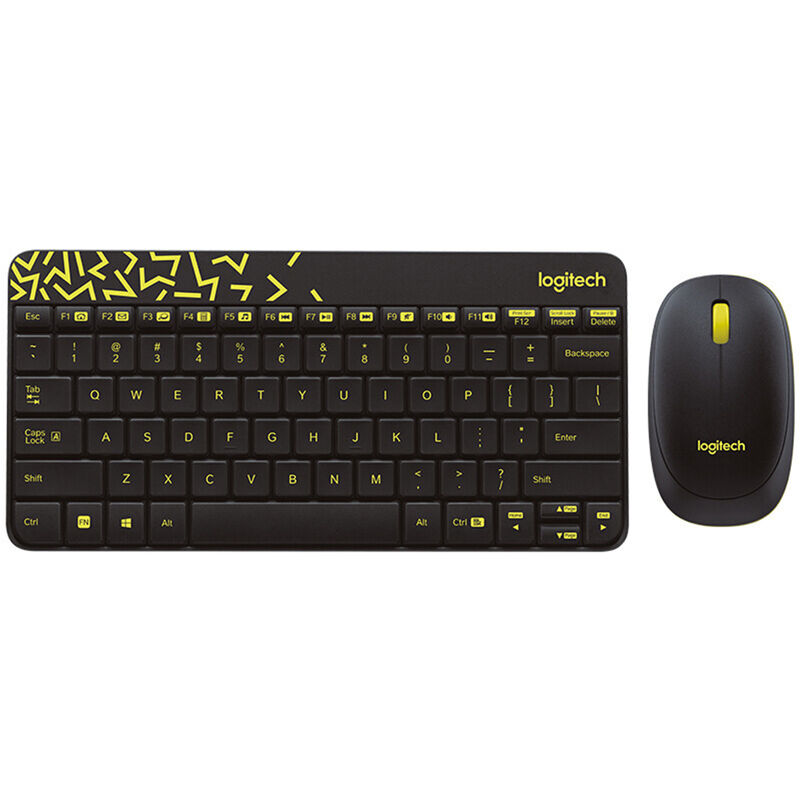 

Logitech MK240 Nano Combo de teclado y mouse inalambricos para computadora portatil de escritorio Uso de oficina en casa (Negro), Negro