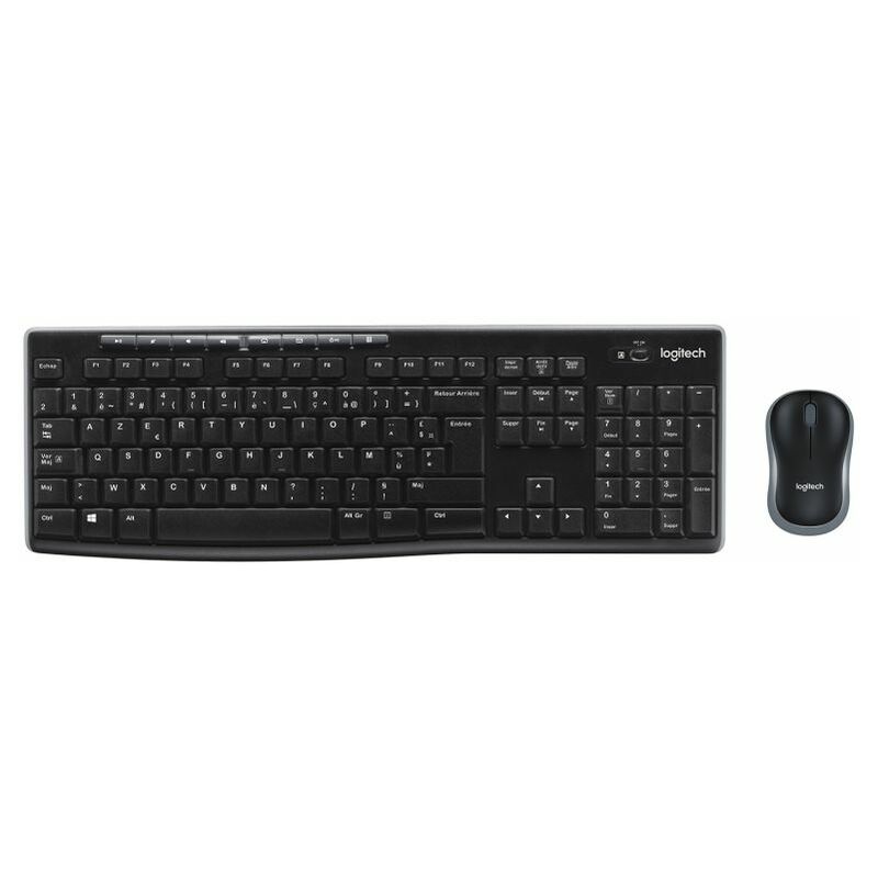 

Logitech - MK270 teclado RF inalámbrico AZERTY Belga Negro