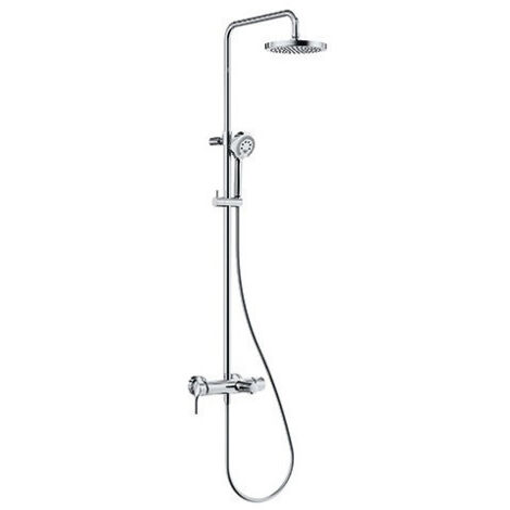 Logo dual shower system mitigeur bain-douhce manette déportéeavec douchette à main 3 jets
