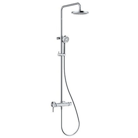 Logo dual shower system mitigeur de douche manette déportéeavec douchette à main 3 jets