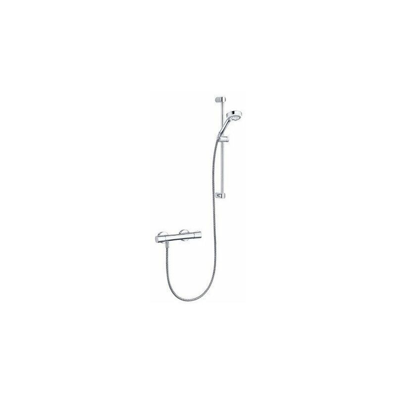 

Logo Shower-duo con mezclador termostático de ducha con set L 60 cm teleducha 3 jets