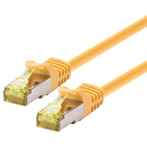 LOGON PRO S/FTP AWG26 LSOH 15M CAT6A 500MHz Gelbes Patchkabel, TCR6ASS150Y