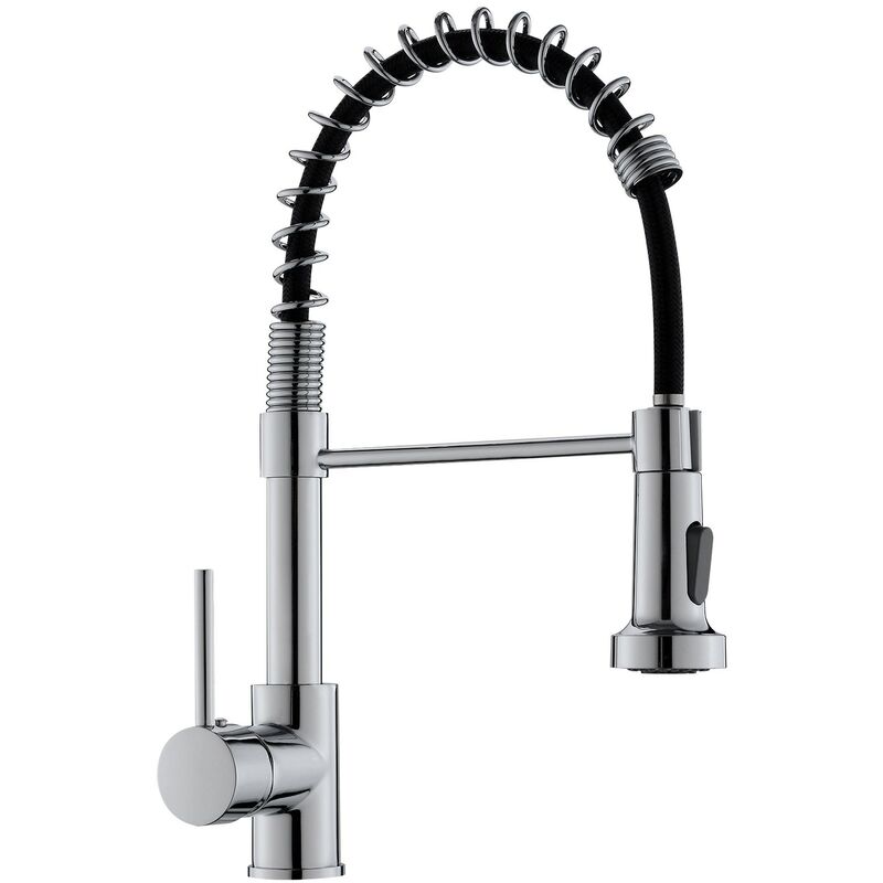 Saniverre - loire Robinet mitigeur cuisine avec douchette 2 jets chrome brillant