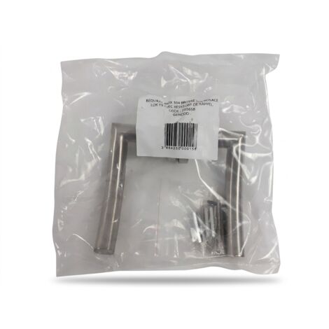 LOK 15 - Paire de poignées de porte - Inox 304 brossé - Ressort de rappel - Haute résistance - Voir photos