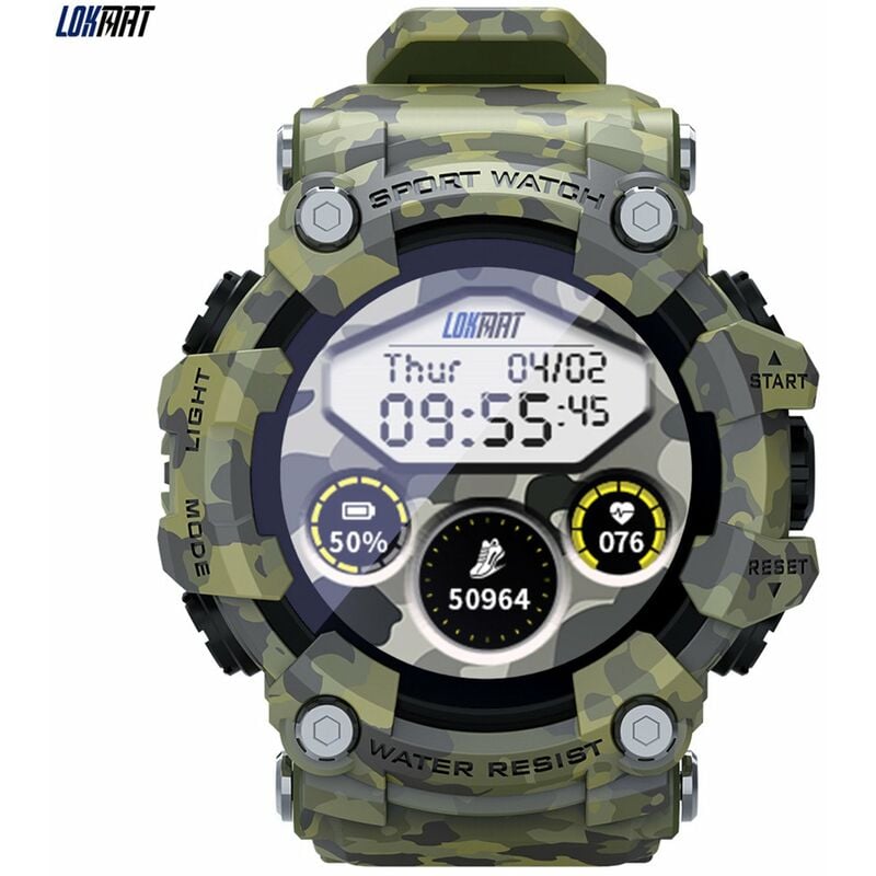 

LOKMAT ATTACK Reloj inteligente para deportes al aire libre 1.28 '' TFT Pantalla tactil completa BT5.0 IP68 Rastreador de ejercicios a prueba de agua