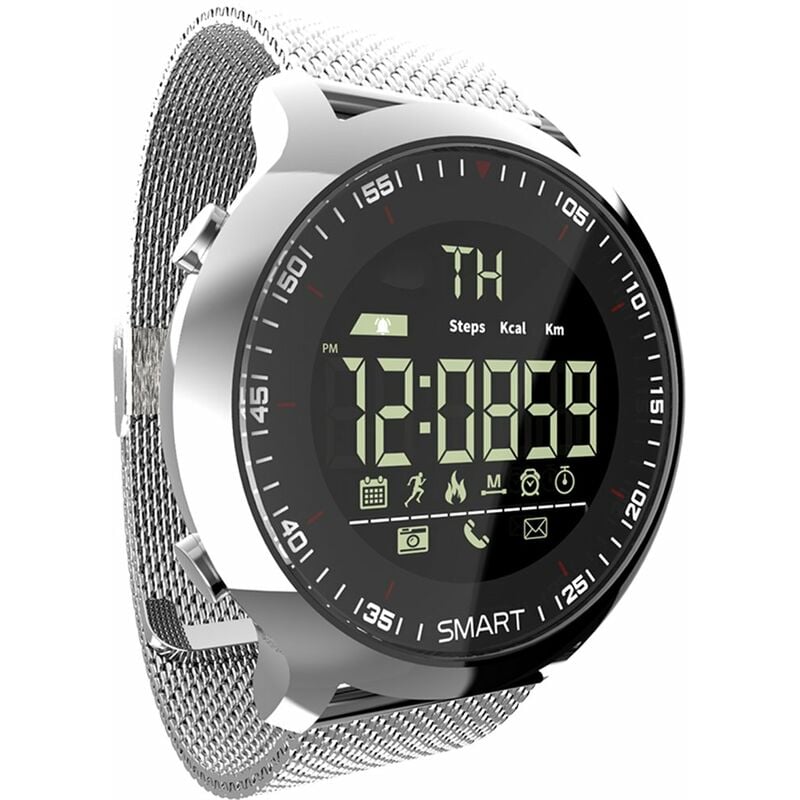 

MK18 reloj inteligente inteligente deporte LCD podometros a prueba de agua recordatorio de mensaje BT natacion al aire libre hombres reloj