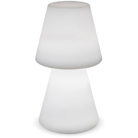 LOLA 20 cm Tischleuchte mit wiederaufladbaren Batterien. LED-Licht RGB. Hergestellt in Spanien.
