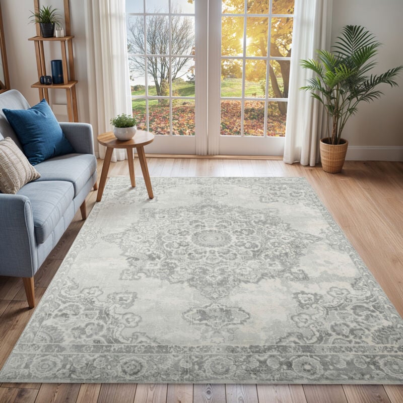 SURYA Tapis Vintage Oriental Gris/Ivoire 160x220 cm
