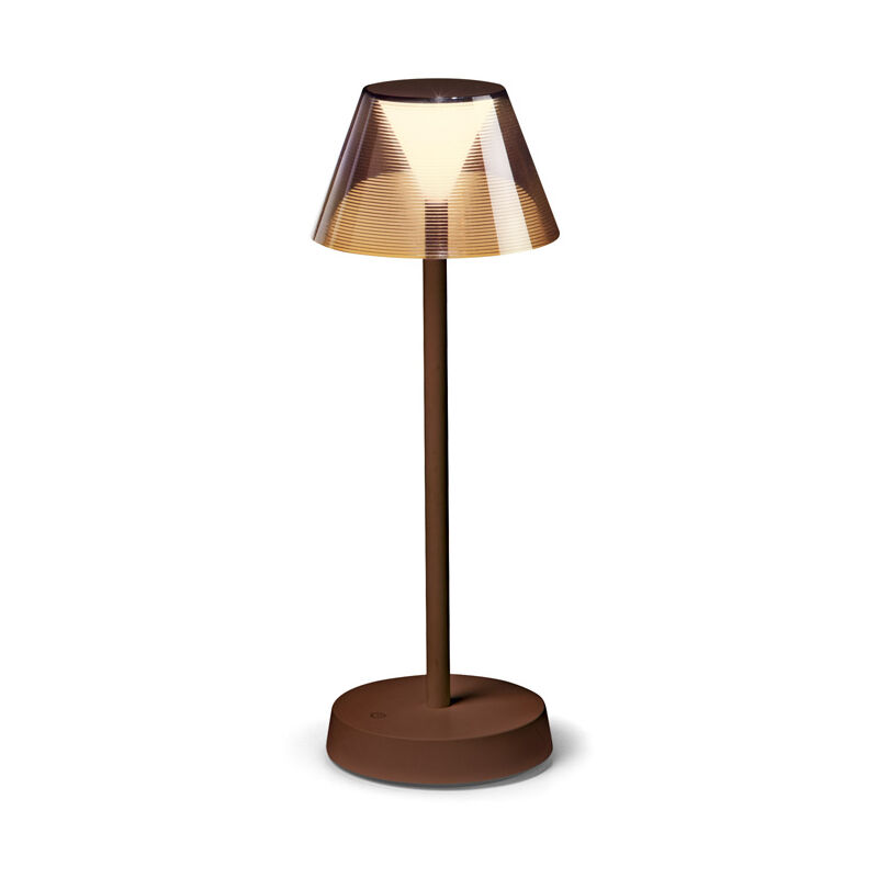 Ideal Lux Lampada Da Tavolo Moderna Lolita Metallo Coffee Led 7w 3000k