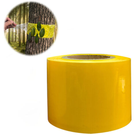 LOLLANDA Anneau en caoutchouc autocollant double face pour arbres fruitiers, 10 cm x 100m, chenille, protection, anneau en caoutchouc, arbre fruitier, cerisier