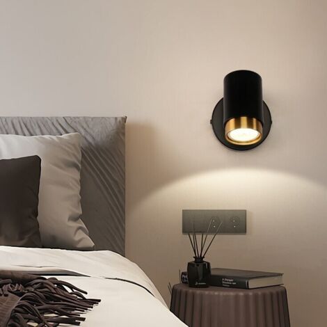 LOLLANDA  Applique murale avec interrupteur, applique décorative pour chambre à coucher, applique murale moderne et épurée, pour salon (lumière chaude)