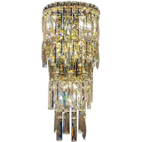LOLLANDA ET Élégante applique murale dorée — Luminaire mural d'intérieur pour salon, chambre et salle à manger-E14 (Source lumineuse non incluse)22 x 46 cm