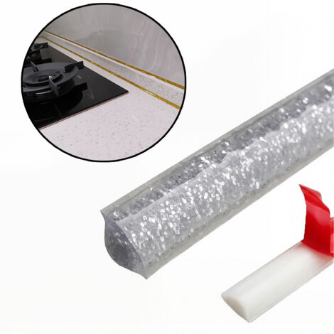 LOLLANDA Ruban de calfeutrage autocollant 5 M, étanche, pour calfeutrage et bandes décoratives sur sols, fenêtres, portes et plafonds (argent, 8 mm)