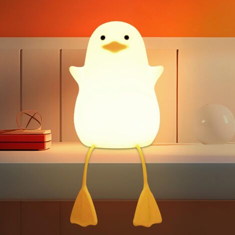 LOLLANDA Veilleuse pour enfants — Lampe de chevet tactile à luminosité chaude réglable sur 3 niveaux — Lampe portable en silicone pour enfants