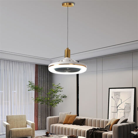 LOLLANDA Ventilateurs de plafond avec éclairage et télécommande, éclairage LED, ventilateurs de plafond encastrés, adaptés à une utilisation intérieure
