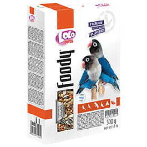 LoLo Pets FOODY PREMIUM 500 g di cibo per PAPPAGALLI INNAMORATI