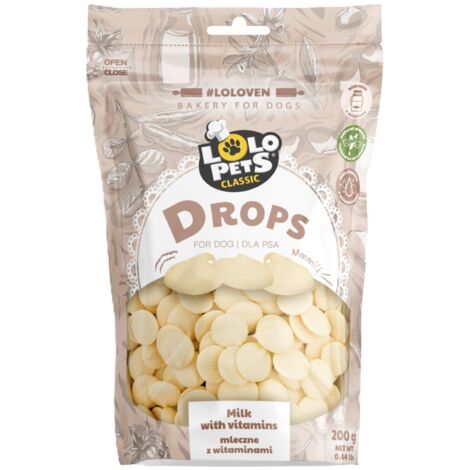 Lolo Pets Gouttes vitaminées pour chiens 75 g - Lait 200 g