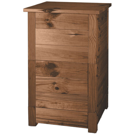 Lombricomposteur en bois - Marron - L 40,5 x P 38,5 x H 67 cm - Livraison gratuite