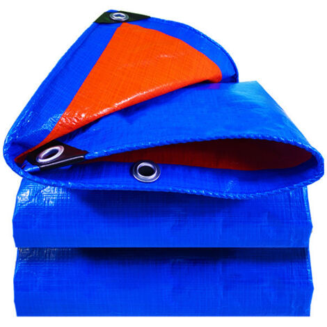 Lona - Azul/Naranja - Resistente al calor - 2 x 4 m