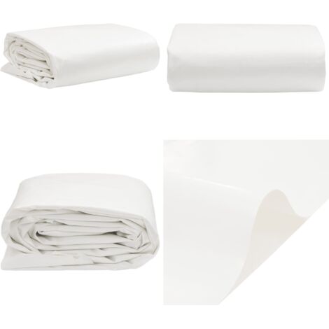 Lona blanca 3x6 m 650 g/m² - Lona blanca - Protección contra el clima