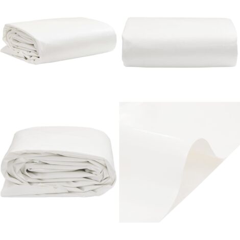Lona blanca 4x8 m 650 g/m² - Lona blanca - Protección contra el clima