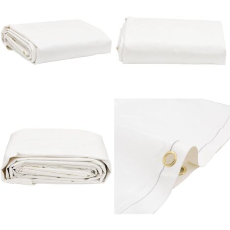 Lona blanco Ø 2,6 m 650 g/m² - Toldo de PVC - Toldo blanco