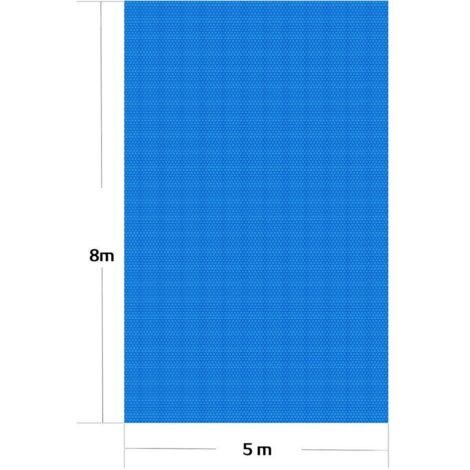 Lona de burbujas 5x8 m cubierta solar para piscina calefacción de estanque azul 160000307