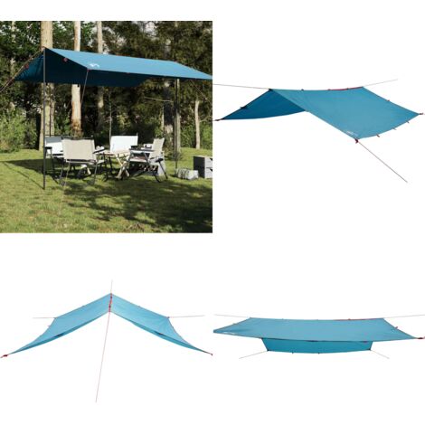 Lona de camping impermeable azul 360x294 cm - Toldo de camping - Toldo impermeable
