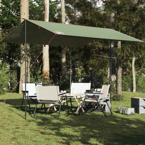 Lona de camping impermeable verde 360x294 cm