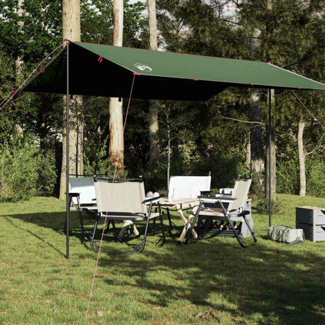 Lona de camping impermeable verde 360x294 cm
