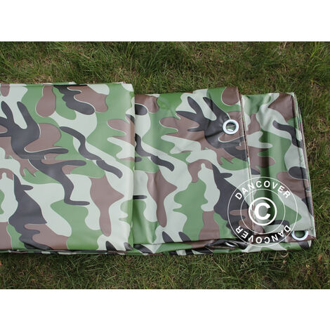 Lona de camuflaje 8x10m, PVC 450g/m²