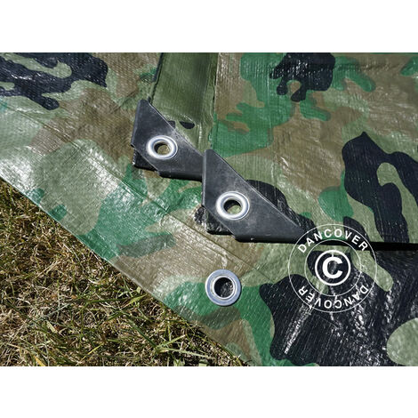 Lona de camuflaje, Woodland 5x6m, 120g/m²