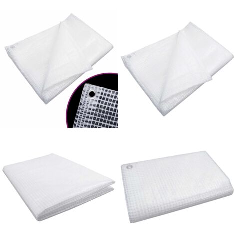 Lona de gasa de vuelta blanco 140 g/m² 4x4 m - Protección contra humedad - Lona para invernadero